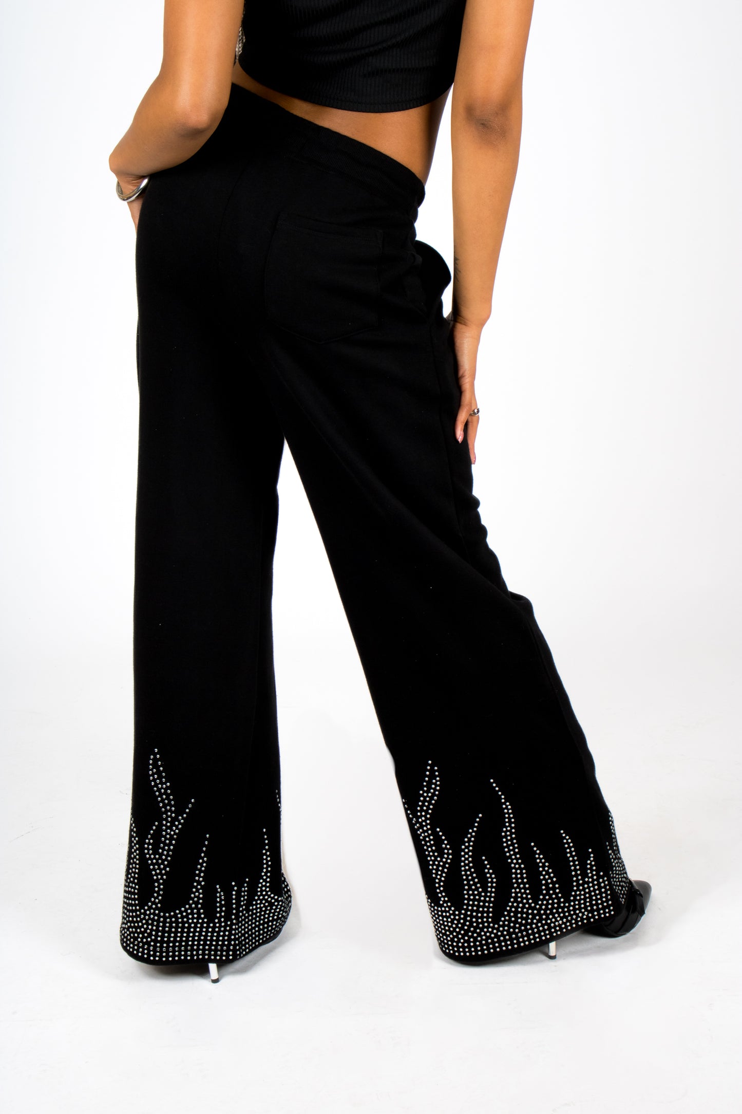 Diamanté Flame Wide Jogger