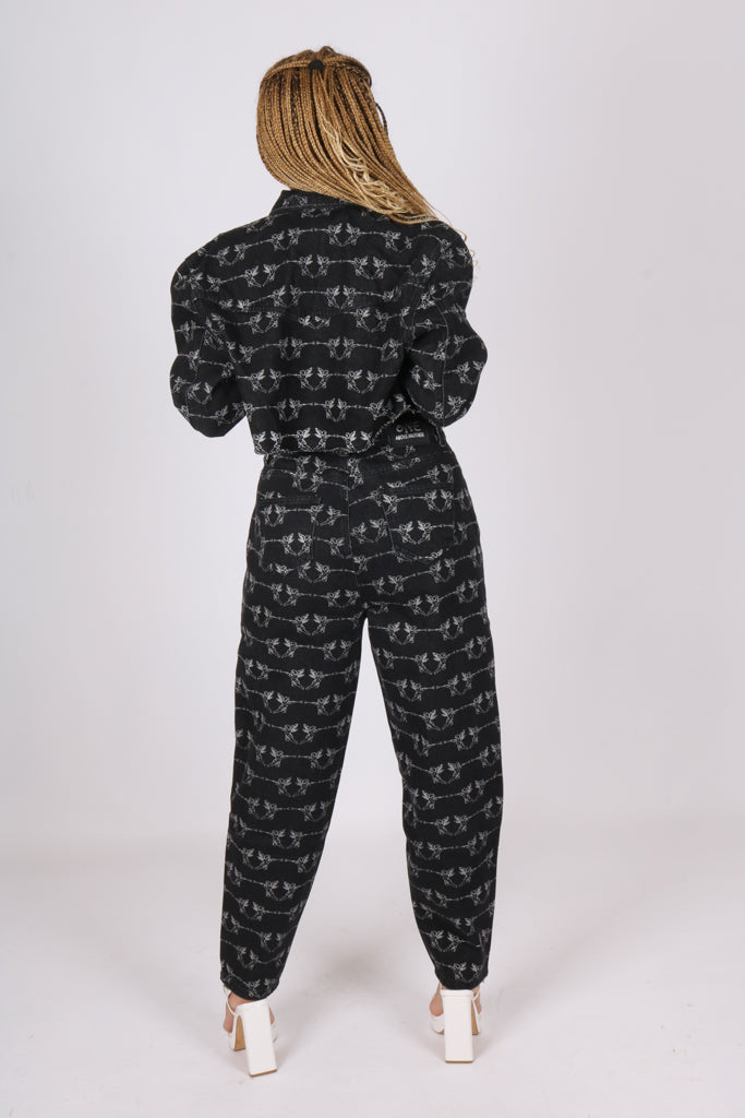 ONE ABOVE ANOTHER Cherub Cropped Denim Jacket