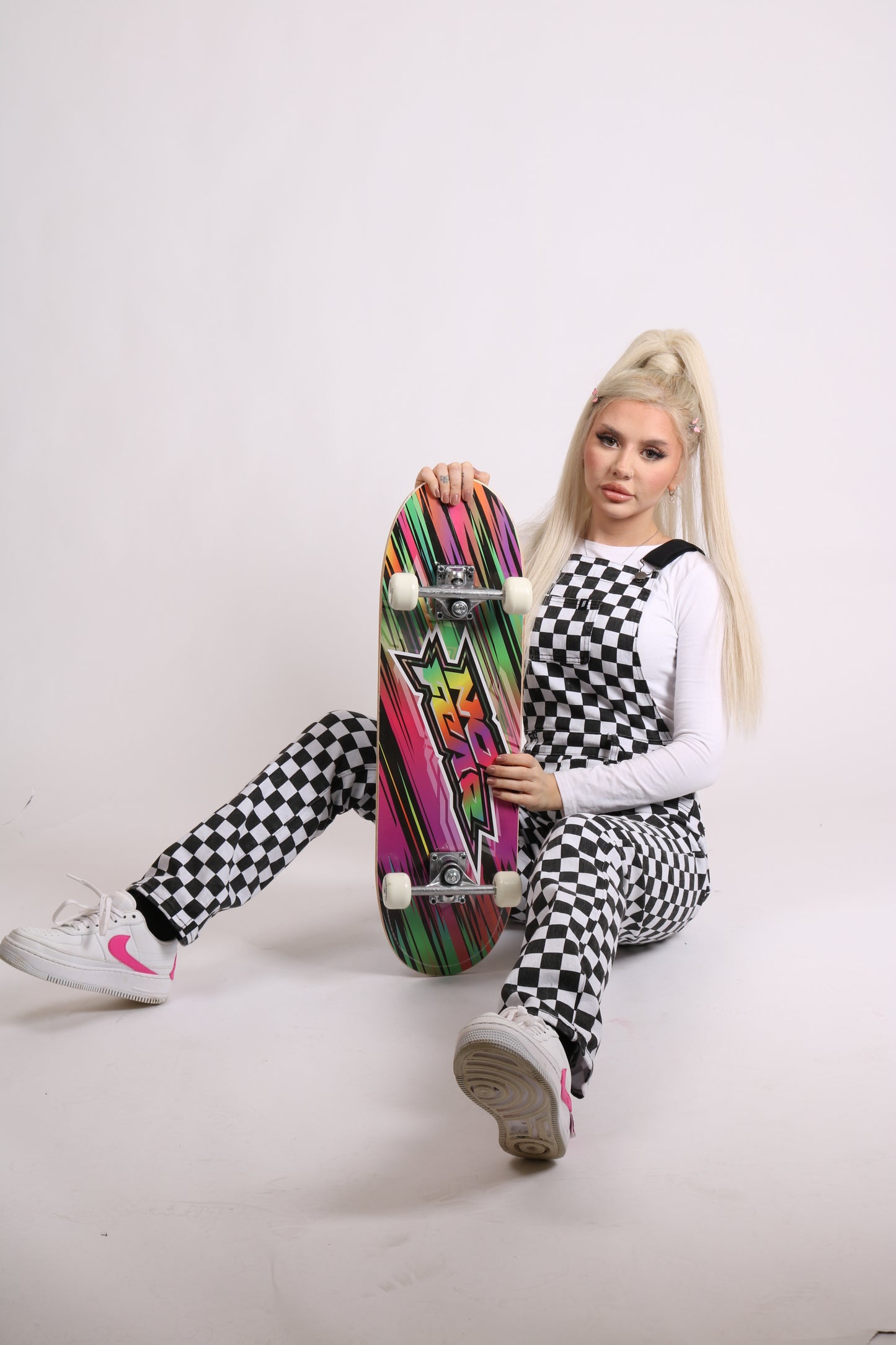 Checkered Printed Dungaree