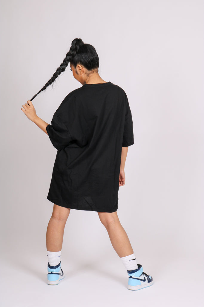 Oversized T-Shirt Dress With Diamanté Heart