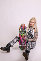 Checkered Printed Dungaree