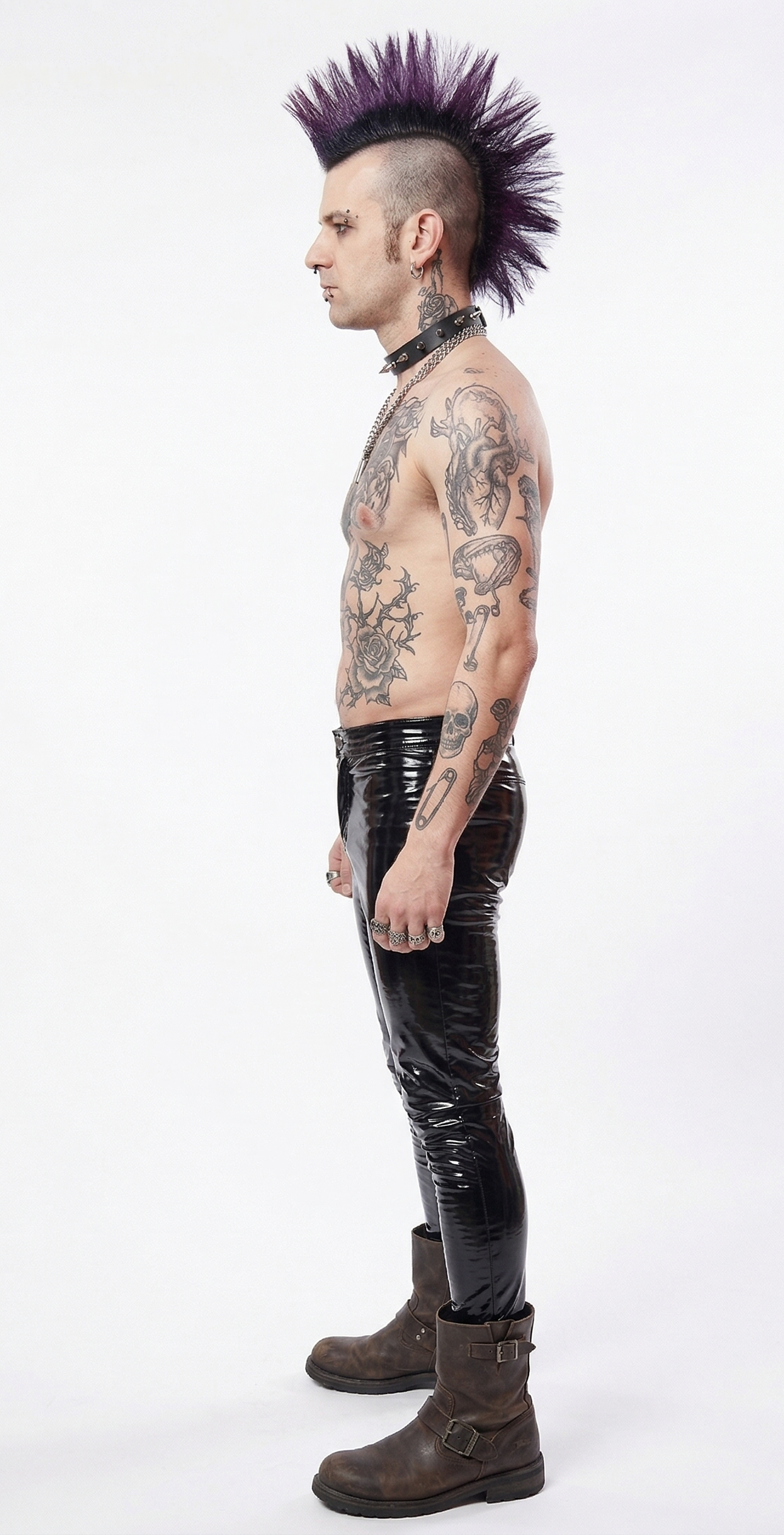 Black Gloss Vinyl Meggings