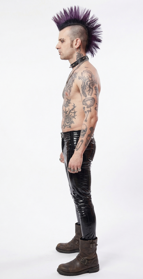 Black Gloss Vinyl Meggings