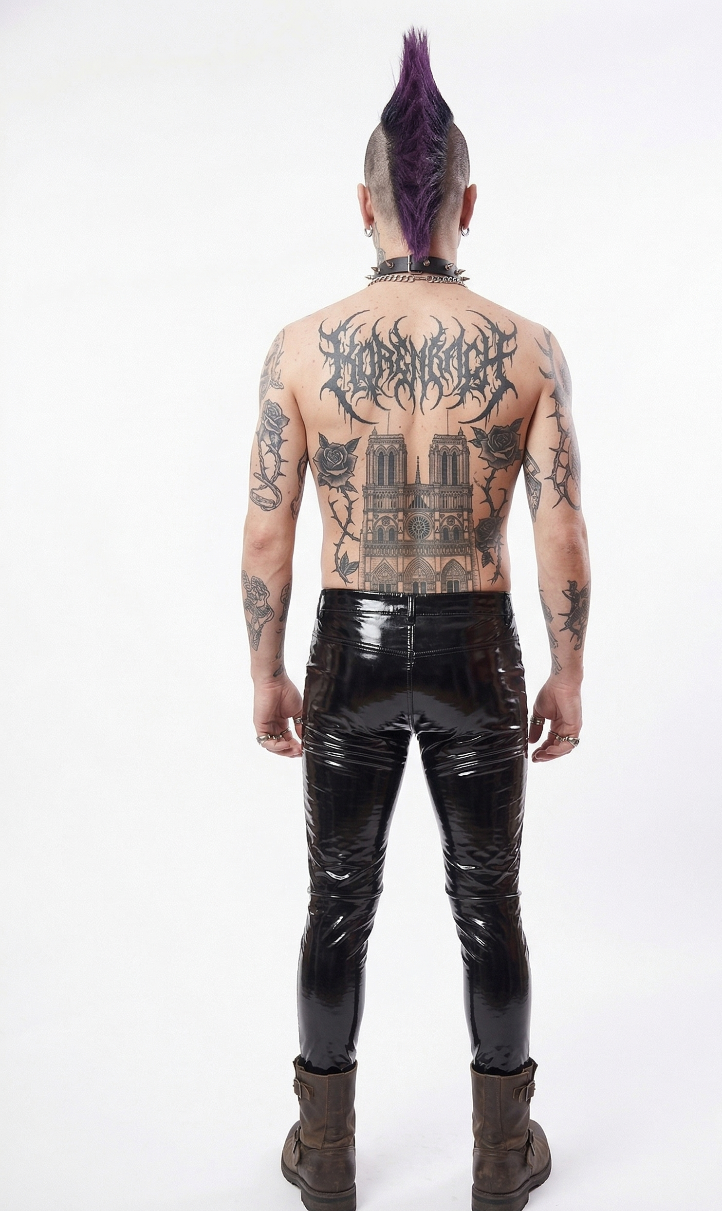 Black Gloss Vinyl Meggings