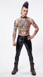 Black Gloss Vinyl Meggings
