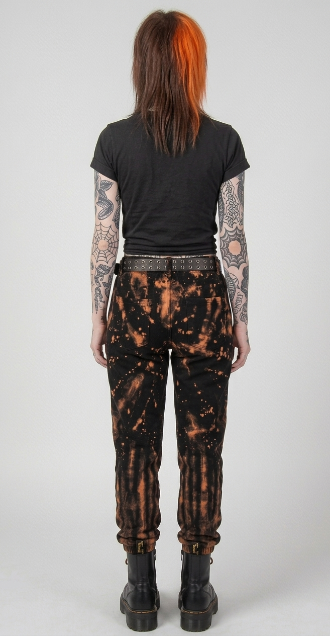 Bleach Wash Orange Joggers