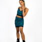ONE ABOVE ANOTHER Tartan Cropped Cami With Lace Trim