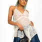 ONE ABOVE ANOTHER Lace Frilled Hem Cami