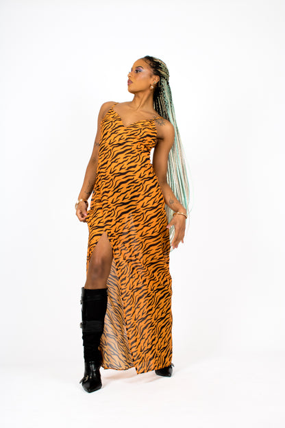 Beach Tiger Maxi Slit Dress