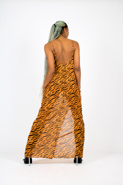 Beach Tiger Maxi Slit Dress