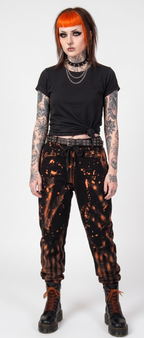 Bleach Wash Orange Joggers