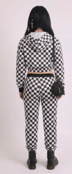 Checkered Cropped Co-Ord