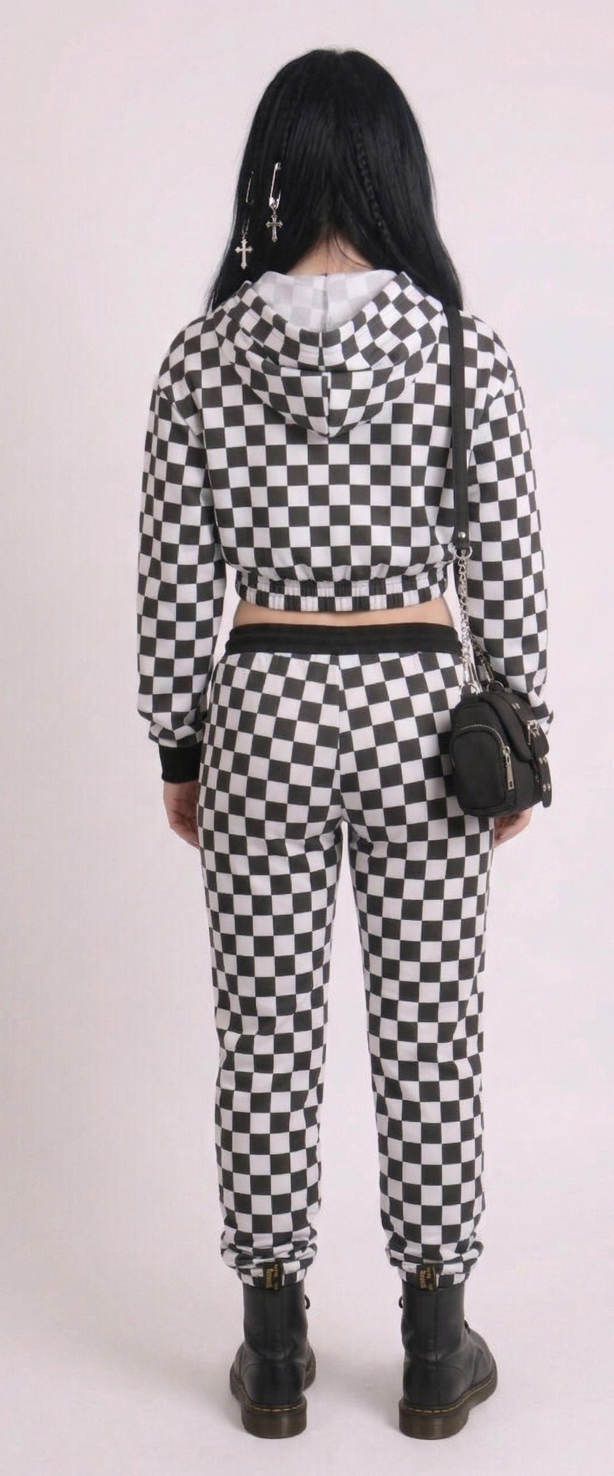 Checkered Cropped Co-Ord