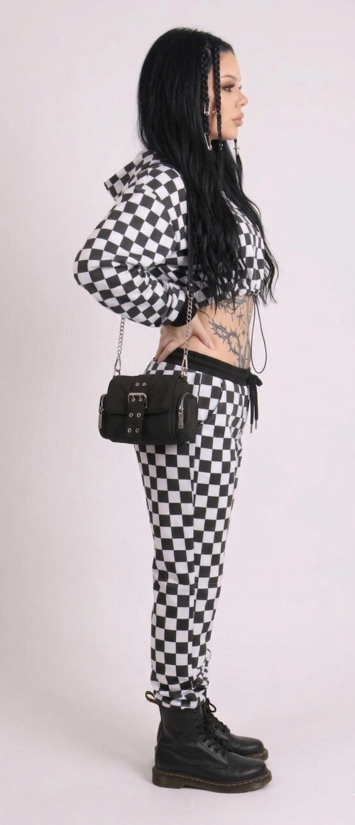 Checkered Cropped Co-Ord