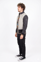 Two Tone Funnel Neck Waffle Puffer