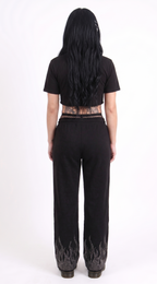 Diamanté Flame Wide Jogger