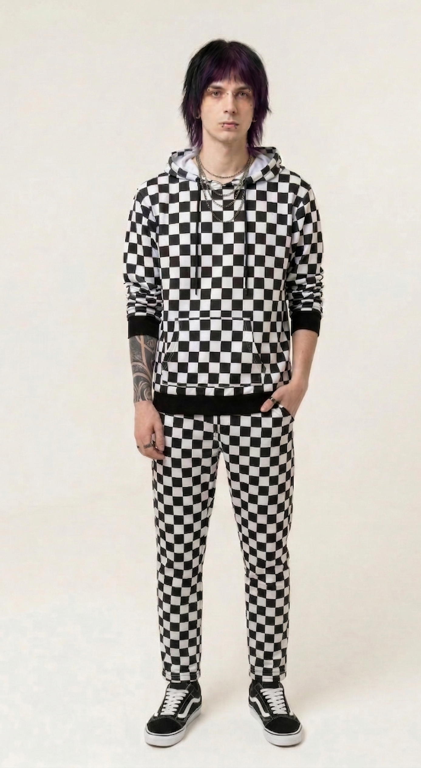 Checkered Hoodie & Joggers