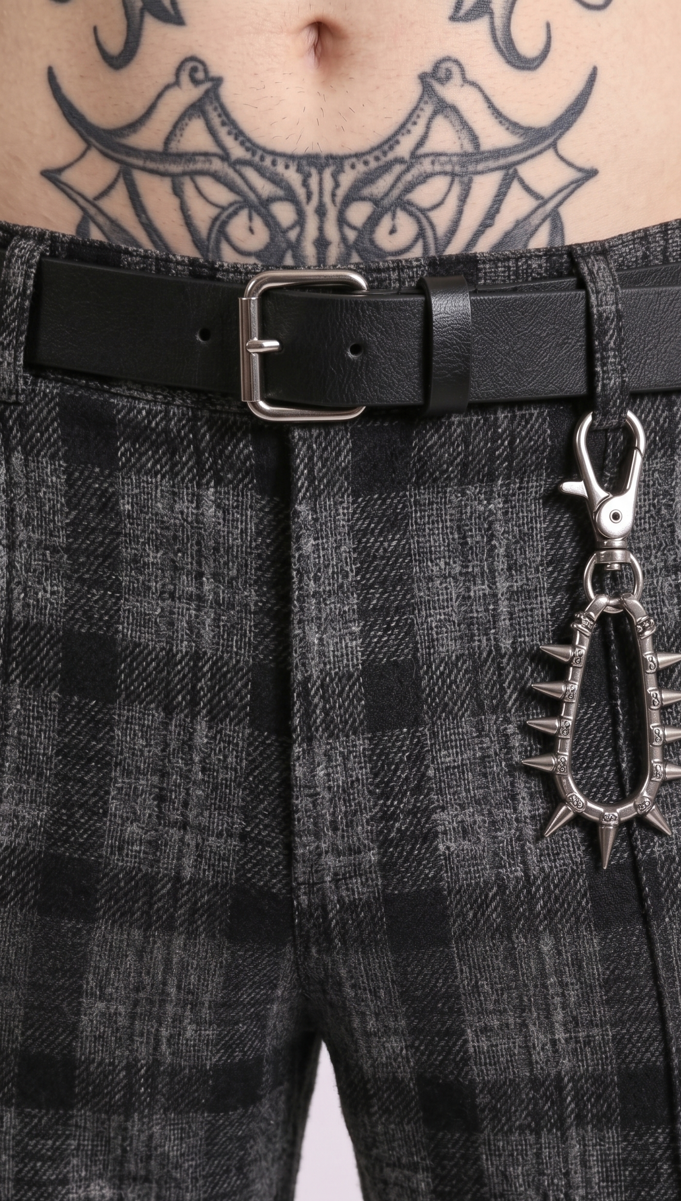 Dark Grey Check Tailored Trouser