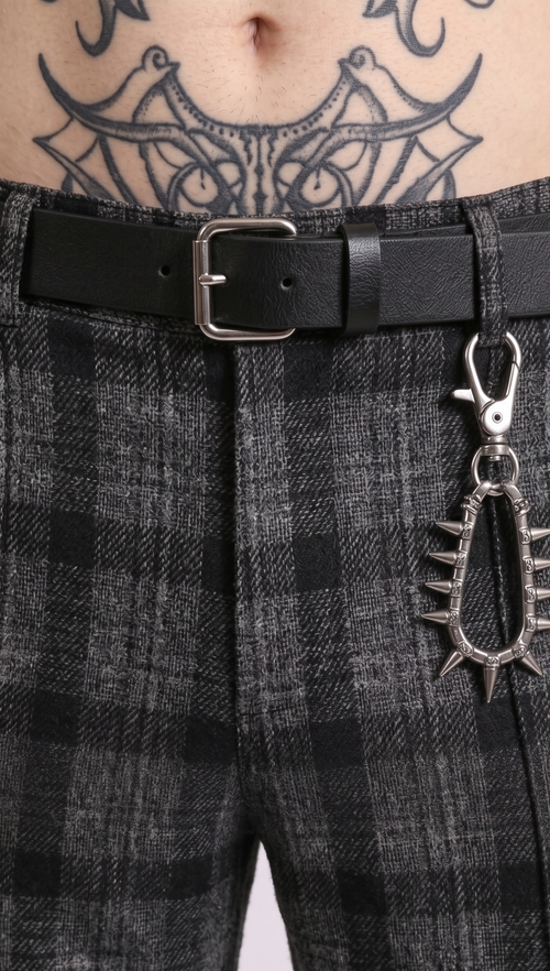 Dark Grey Check Tailored Trouser
