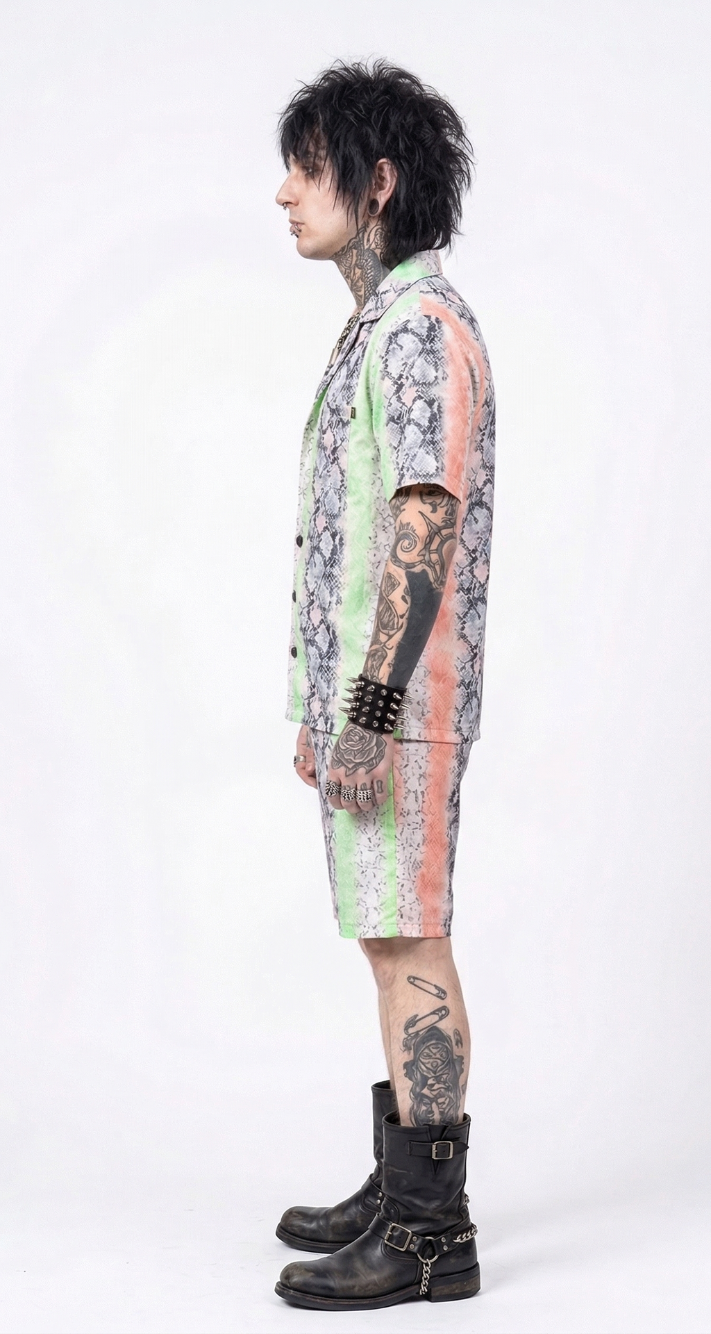 Splice Snake Print Shirt