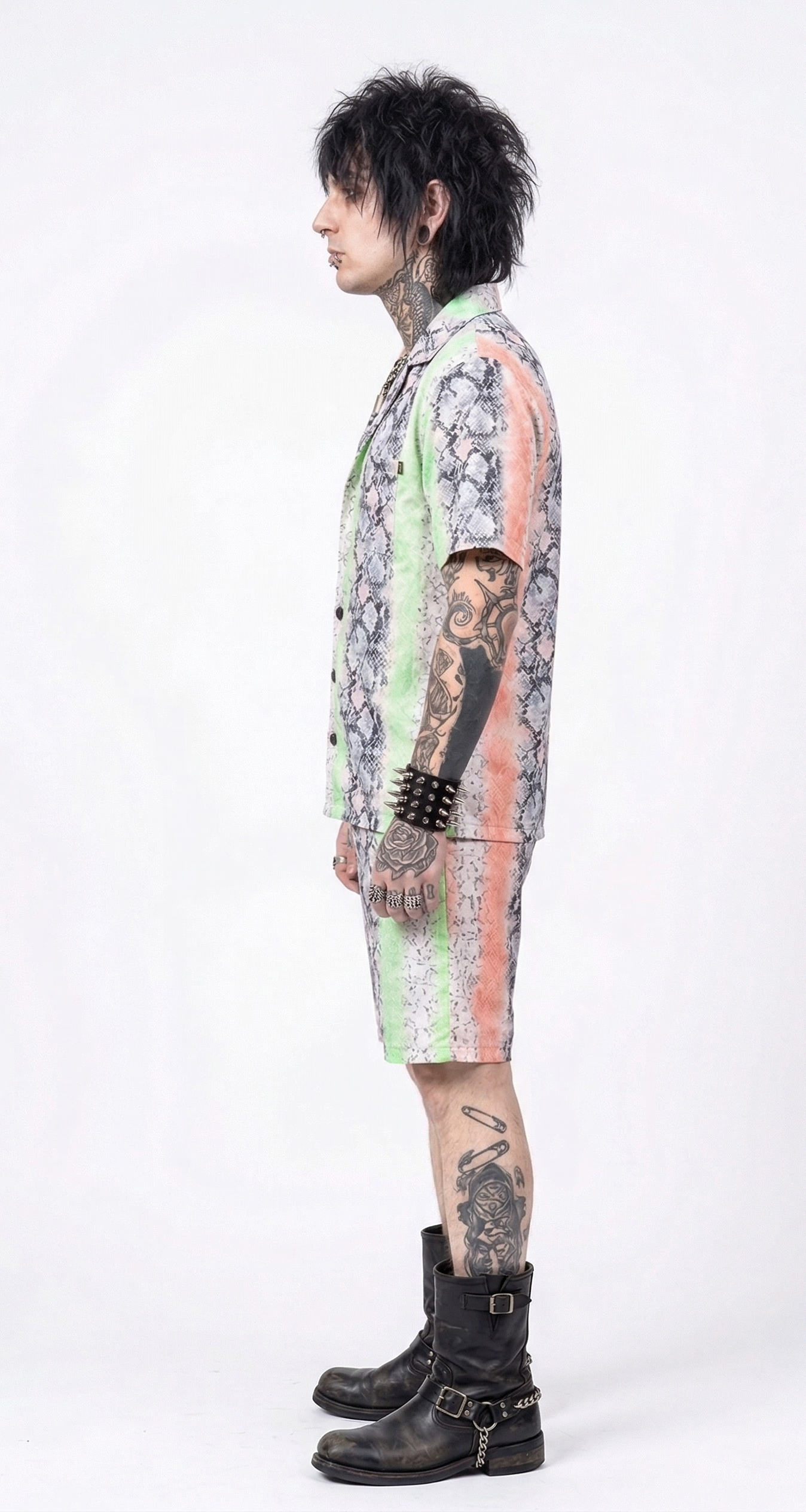 Splice Snake Print Shirt