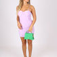 ONE ABOVE ANOTHER Lilac Ruched Padded Cups Mini Dress