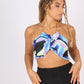 Sky Marble Chain Halter Neck Crop Top