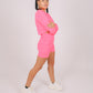 ONE ABOVE ANOTHER Neon Pink Crop Top & Cargo Shorts Set