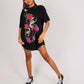 ONE ABOVE ANOTHER Grunge Snake Graphic T-shirt Dress