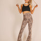 ONE ABOVE ANOTHER Snake Print High Rise Flare Trouser