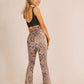 ONE ABOVE ANOTHER Snake Print High Rise Flare Trouser