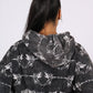 ONE ABOVE ANOTHER Cherub Printed Oversized Cropped Hoodie