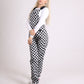 ONE ABOVE ANOTHER Checkered Printed Dungaree