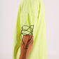 ONE ABOVE ANOTHER Oversized Lime T-Shirt With String Detailing