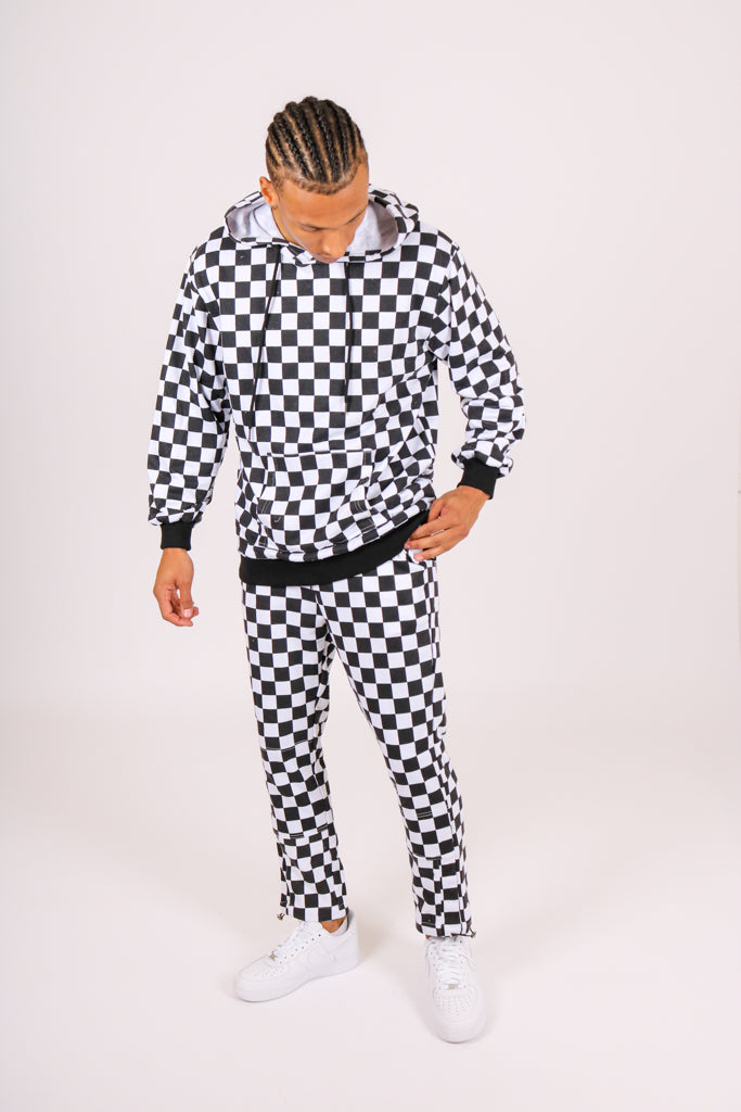 Checkered best sale mens joggers