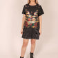 ONE ABOVE ANOTHER Oversized T-shirt Dress In Printed Sequin Text 'Tough Luck'