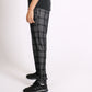 ONE ABOVE ANOTHER Dark Grey Check Tailored Trouser