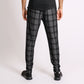 ONE ABOVE ANOTHER Dark Grey Check Tailored Trouser