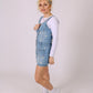 ONE ABOVE ANOTHER Ditsy Daisy Embroidered Denim Dress