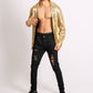 ONE ABOVE ANOTHER Gold Metallic Party Shirt