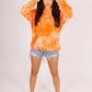 ONE ABOVE ANOTHER Oversized Orange Tie Dye Hoodie