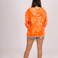 ONE ABOVE ANOTHER Oversized Orange Tie Dye Hoodie