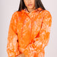 ONE ABOVE ANOTHER Oversized Orange Tie Dye Hoodie