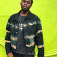 ONE ABOVE ANOTHER Black & Orange Tie Dye Denim Jacket