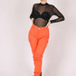 ONE ABOVE ANOTHER Orange Cargo Trouser With Chains