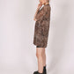 ONE ABOVE ANOTHER Leopard Mesh T-shirt Dress