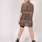 ONE ABOVE ANOTHER Leopard Mesh T-shirt Dress