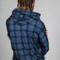ONE ABOVE ANOTHER Blue Checkered Oversized Hoodie