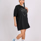 ONE ABOVE ANOTHER Oversized T-Shirt Dress With Diamanté Heart
