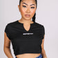 ONE ABOVE ANOTHER Spicy Slogan Ribbed Crop Top